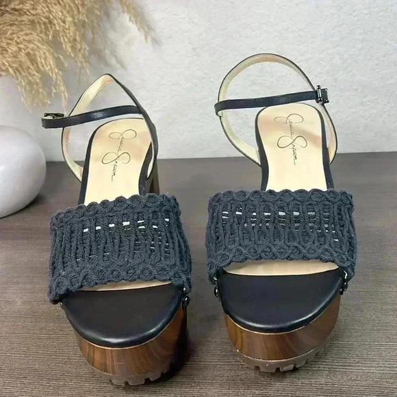 Jessica Simpson Timia Womens Woven Slingback Platform Sandals - Picture 2 of 12